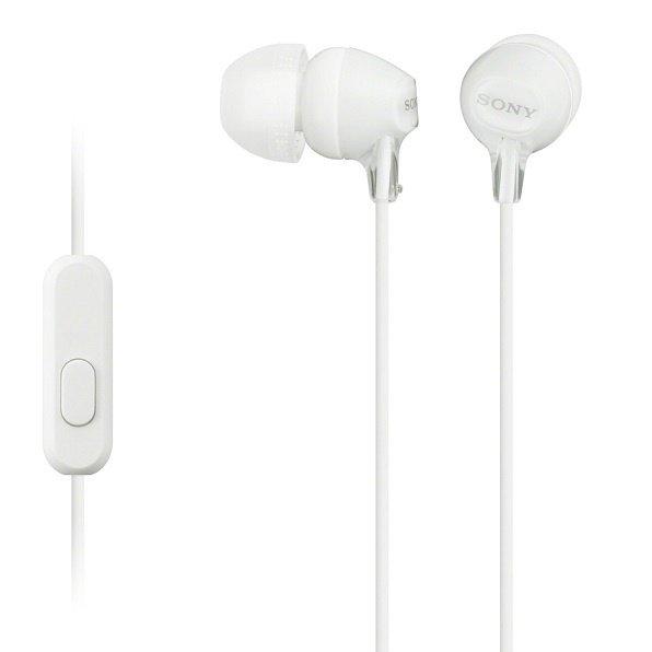 Sony Навушники In-ear MDR-EX15AP 3.5 mini-jack, Mic, Білий, фото 1