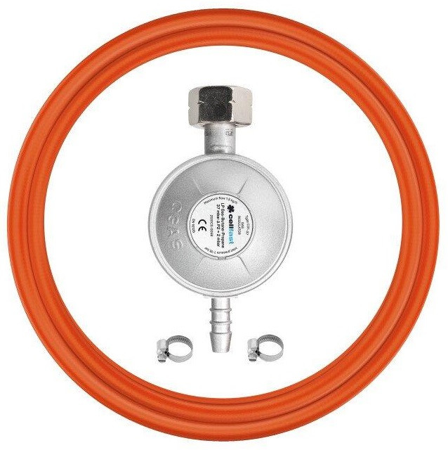 Cellfast Комплект для підключення до газового балона Cellfast, шланг 2м, редуктор G12, хомути, фото 1