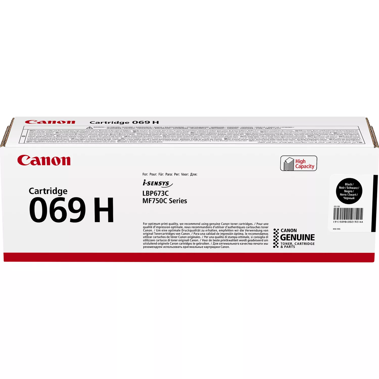 Canon Картридж 069H MF752Cdw/MF754Cdw/LBP673Cdw Black (7600 стор.), фото 1