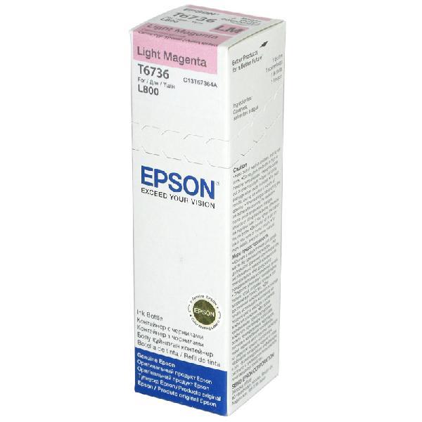 Контейнер з чорнилом Epson T6736 EcoTank L1800/L800/L800/L805/L810/L850 light magenta, фото 1