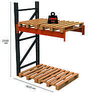 Палетний стелаж PR-Super Heavy (2500x1800x1100-1-1), фото 2