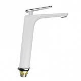 Frap F1058-2 – Змішувач для умивальника білий, фото 2