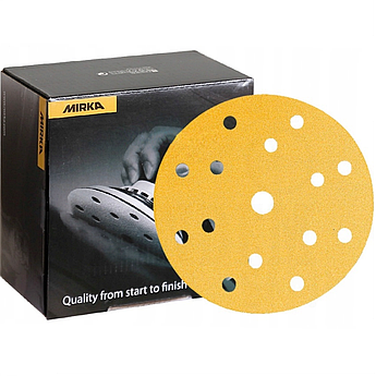 Круг шліфувальний абразивний (15 отворів) Mirka Gold, Ø 150 мм P60