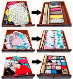 Набір органайзерів із 3х штук для білизни з кришкою Сердечки, фото 2