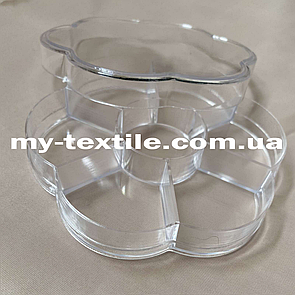 Органайзер пластиковий (контейнер) для зберігання фурнітури і бісеру ромашка10/2 см