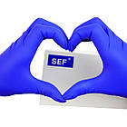 Нітрилові медичні рукавички, нестерильні, 100 шт (50 пар), SEF, фото 6