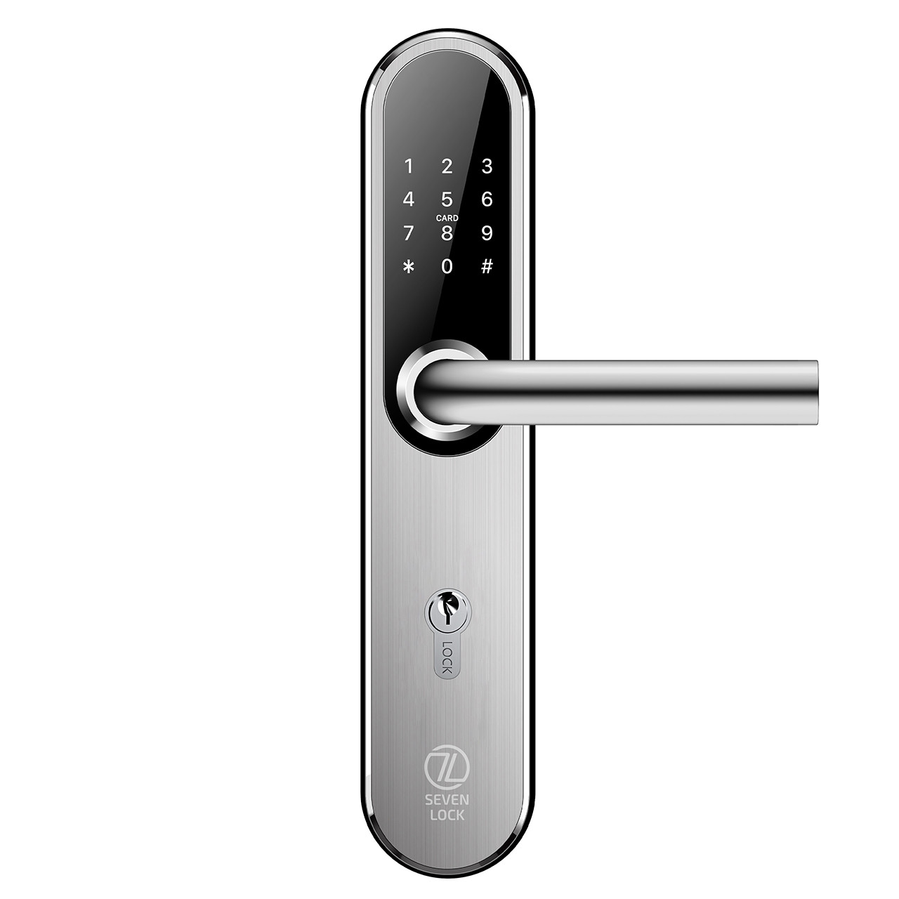 Розумний дверний замок SEVEN LOCK SL-7768B silver