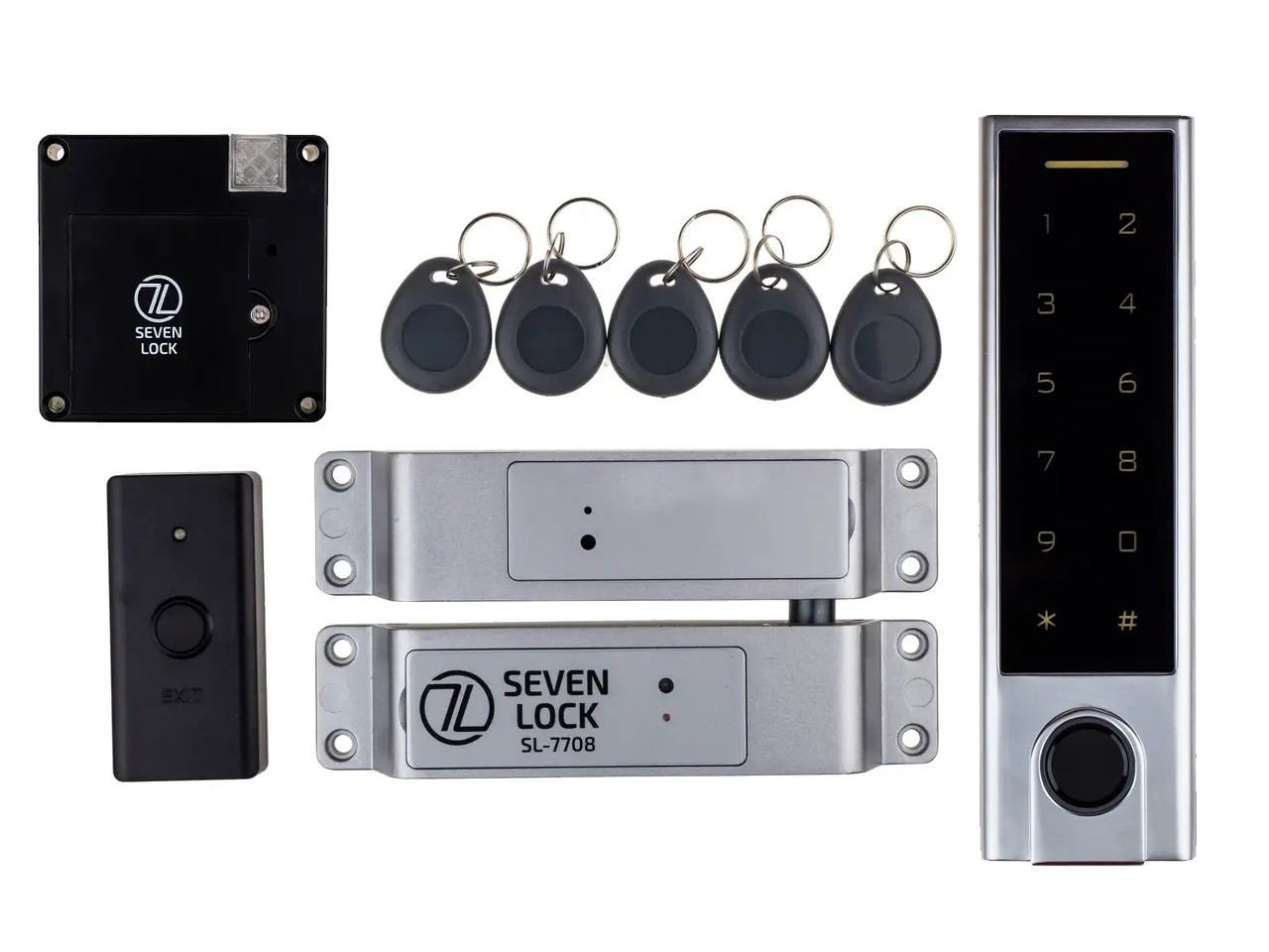 Бездротовий біометричний комплект контролю доступу з керуванням по Bluetooth SEVEN LOCK SL-7708Fb