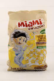 Сухой завтрак БЕЗ ПАЛЬМОВОГО МАСЛА Банан Miami bananami, 250г Польша - фото 1 - id-p1760536332