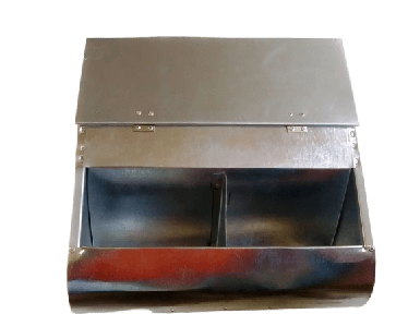 Бункерна годівниця для кроликів та ін. гризунів на 5 літра +з перегородкою +з кришкою