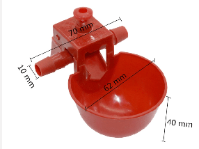 Мікрочашкова поїлка для всіх видів птиці (курей, курчат, перепелів, індиків, бройлерів, качок, гусей)., фото 2