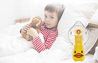 Компактний інгалятор дитячий Doctor-101 на батарейках. Універсальний MESH-небулайзер для дітей, фото 6