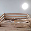 Ліжко дерев'яне з шухлядами 80*190 Афіна/ AFINA бук білий колір, фото 6