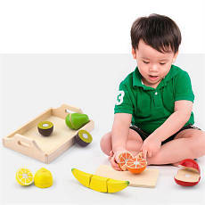 Іграшкові продукти Viga Toys Нарізані фрукти з дерева (58806), фото 6