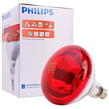 Лампа інфрачервона Philips червона 250W, фото 1