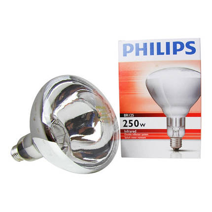 Лампа інфрачервона Philips, біла 250W, фото 1