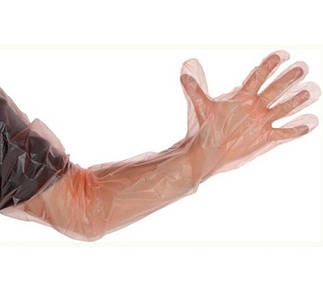 Ветеринарні рукавички 90 см, 100 штук