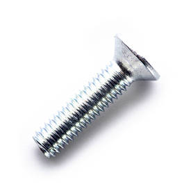 Гвинт метричний з потайною головкою М4*16 DIN 965 кл. міц. 4,8 цинк білий (пач 200шт) APRO