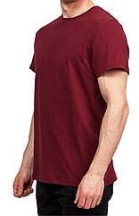 Чоловіча однотонна футболка бордова НОРМА N110-5 вир-во Туреччина.