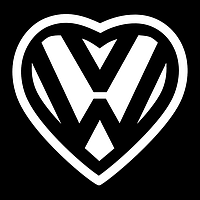 VW Love.наклейка без фону. Вологостійка