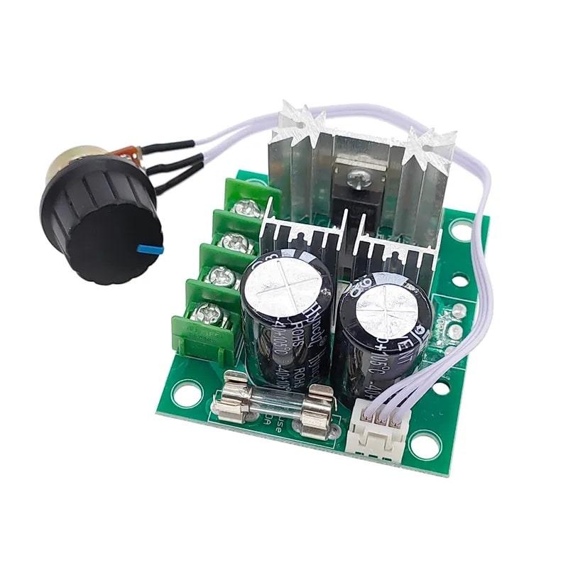 ШІМ регулятор оборотів двигуна постійного струму з виносною ручкою PWM DC12-40В 10А