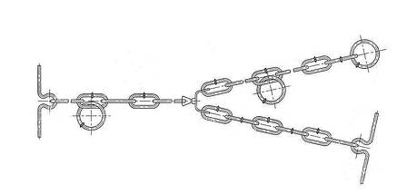Ланцюг трехконцевий 6 мм для прив'язі ВРХ, фото 4