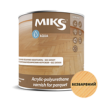 Акрил-поліуретановий глянцевий паркетний лак MIKS Color - 0.75л