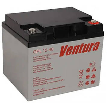 AGM аккумулятор Ventura 12V 40Ah GPL 12-40
