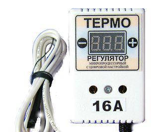Цифровий Терморегулятор ЦТР-3д в розетку 16А дворівневий., фото 1