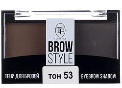 Тіні для брів подвійні Triumph Cosmetics (TF) Brow Style CTEB05 No 53 Темно-коричневий і чорний оксамит