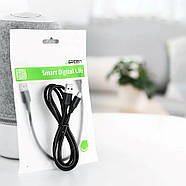 Кабель USB на Type-C для швидкої зарядки UGREEN 3А Cable Nickel Plating 2м (чорний) US287, фото 10