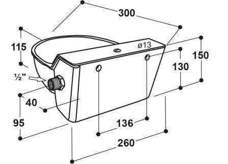 Автоматична поїлка із підігрівом для кіз, овець, телят, коней і ВРХ, Suevia 130, фото 2