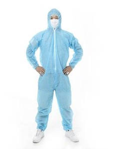 Одноразовий захисний одяг з капюшоном на блискавці, 40 г/м2, XL