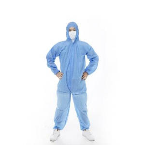 Одноразовий захисний одяг з капюшоном на блискавці, 50 г/м2, XL
