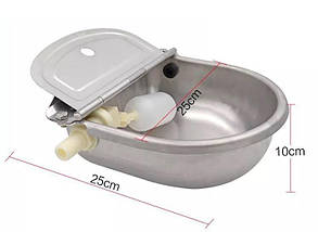 Автоматична поїлка з нержавіючої сталі для кіз, овець і ВРХ - пластиковий клапан, фото 2