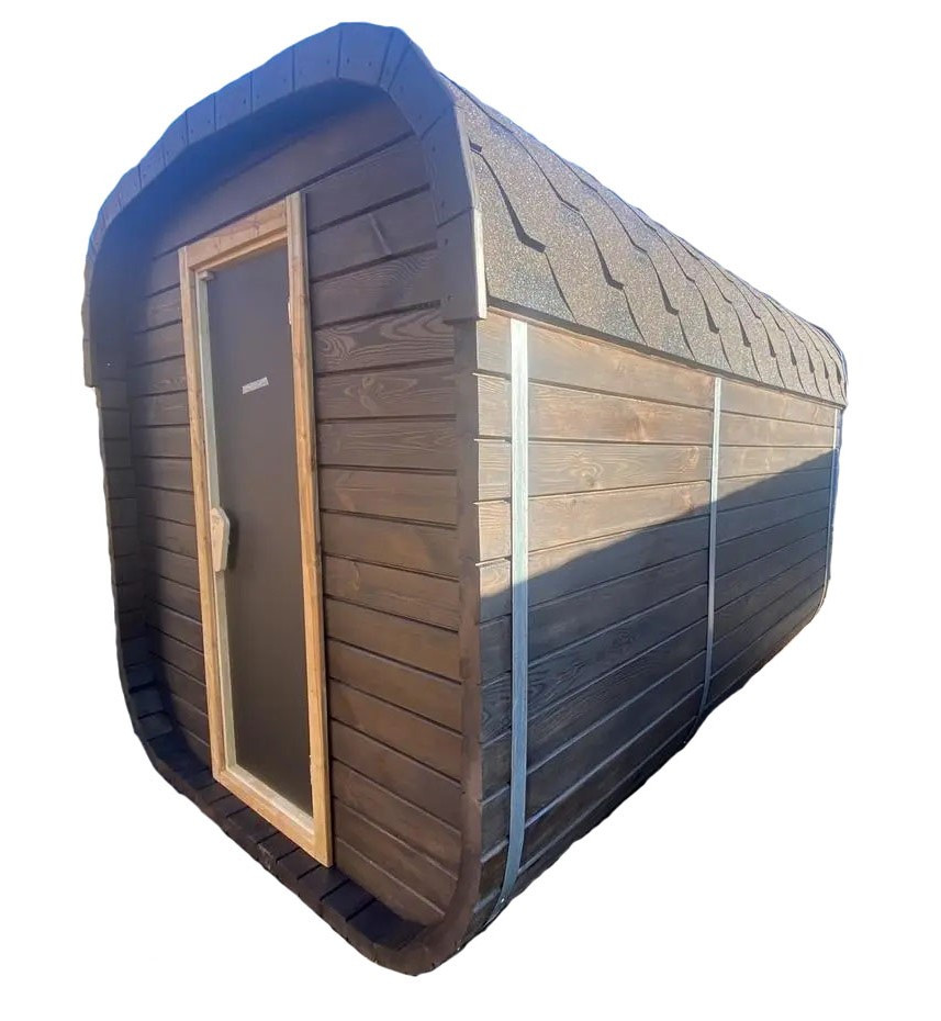 Мобільна квадро-баня бочка 2.4x7.0 м під ключ від Thermowood Production