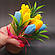 Букет тюльпанів і мімози із мила ручної роботи  в кашпо, фото 2