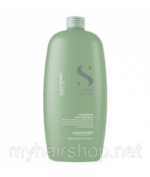 Шампунь для зміцнення волосся ALFAPARF Semi Di Lino Scalp Renew Energizing Low Shampoo 1000 мл, фото 1