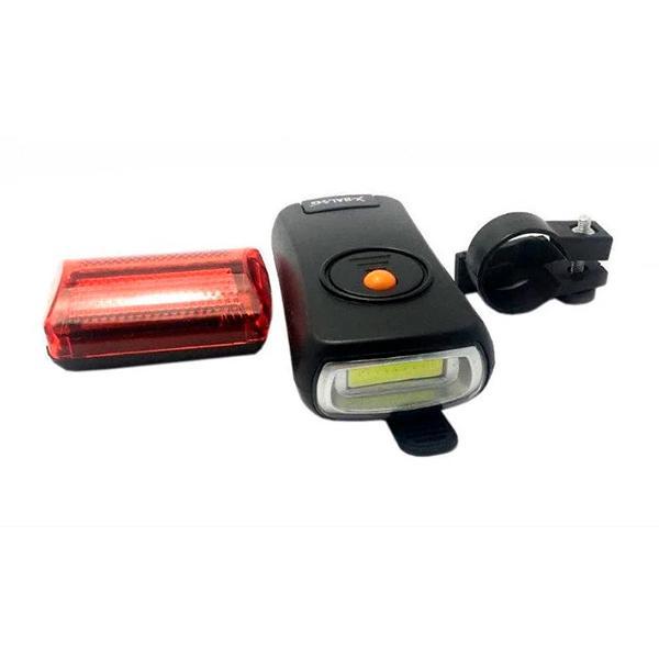 Ліхтарик велосипедний зі стопою X-Balog BL-908 COB Червоний, фото 1