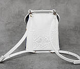 Шкіряний рюкзак ручної роботи, сумка-рюкзак з авторським тисненням, фото 5