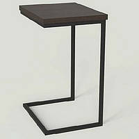 Столик приставной "Фиджи" 41х31х63 см. Венге/Черный каркас