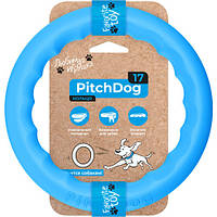 Кольцо для апортировки PitchDog 17, диаметр 17 см, голубой
