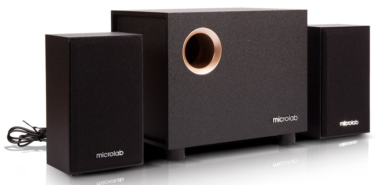 Microlab Акустична система M-105 2.1, 10W, mini-jack, чорний