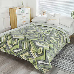 Плед полуторний флісовий стрижений "Лабиринт" | Є інші розміри