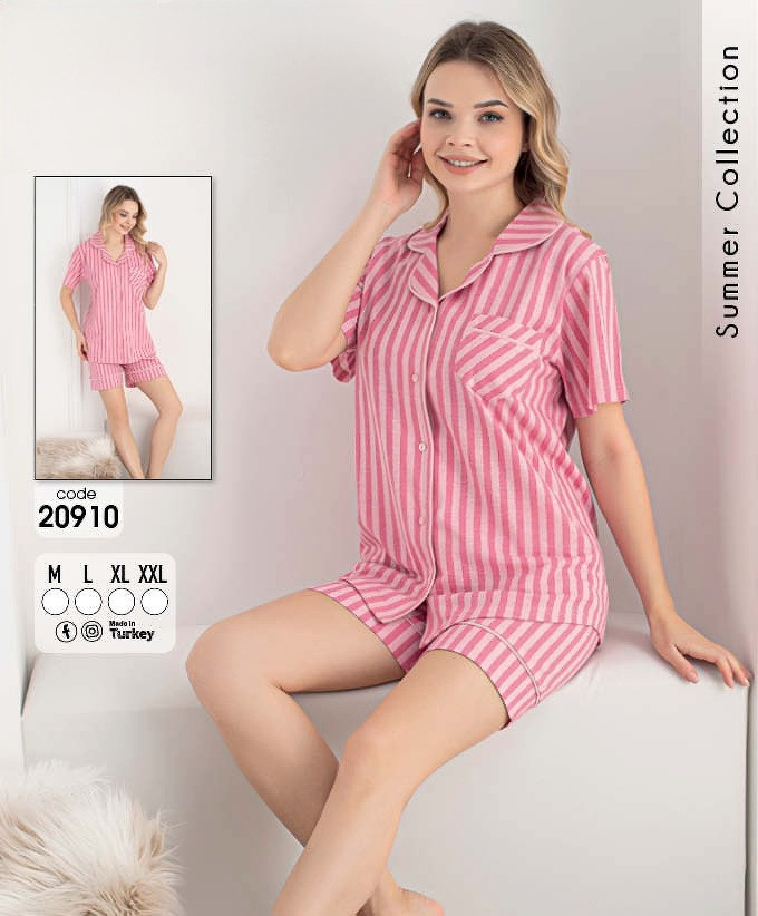 Піжама на гудзиках з шортами, фото 1