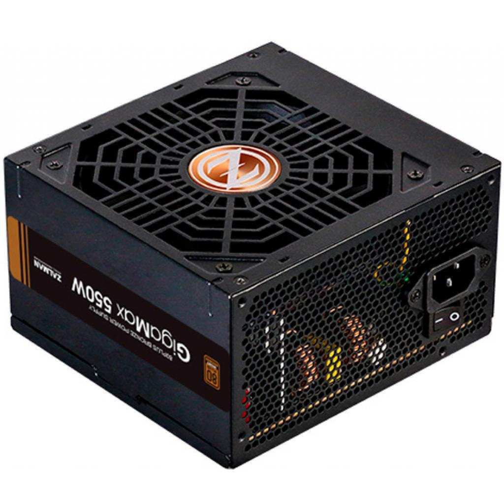 Zalman Блок живлення Gigamax (550W), 88%, 80+ Bronze, 120mm, 1xMB 24pin(20+4), 1xCPU 8pin(4+4), 3xMolex,