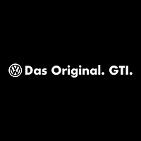 VW. Das original.GTI наклейка без фону. Вологостійка