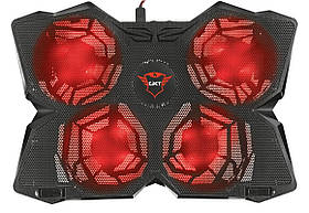 Trust Підставка для ноутбука GXT278 YOZU COOLING (17.3") RED LED Black