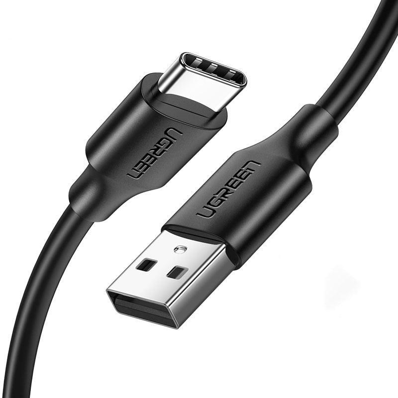 Кабель USB на Type-C для швидкої зарядки UGREEN 3А Cable Nickel Plating 2м (чорний) US287