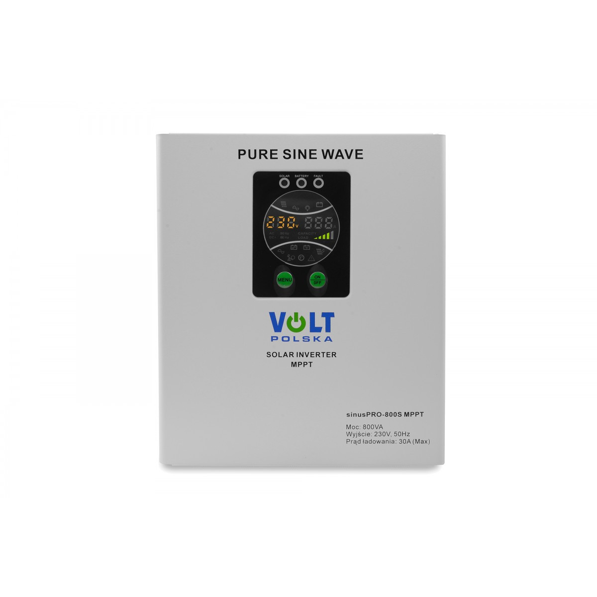 Сонячний інвертор перетворювач Volt Polska SINUS PRO 800S 12/230V (500/800W) + 30A MPPT 3SPS098012